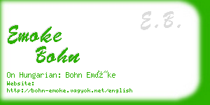 emoke bohn business card